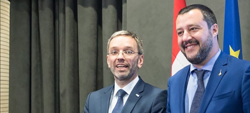 Souveränitätsbewegung: Herbert Kickl (FPÖ) und Matteo Salvini (Lega), beide waren bis vor kurzem Innenminister ihrer Länder.
