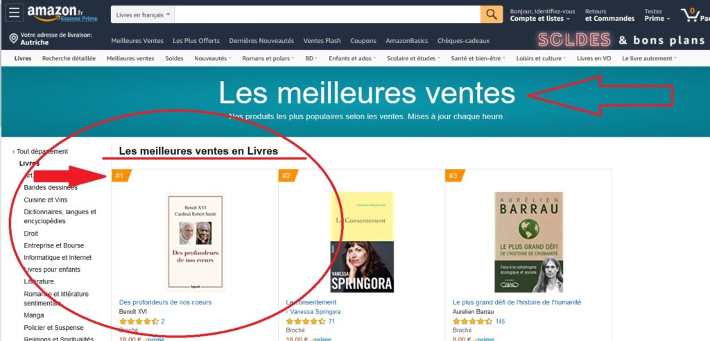 Amazon, meistverkaufte Bücher