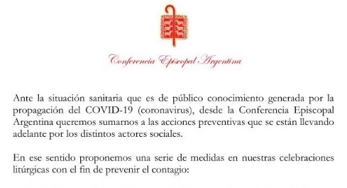 Argentinische Bischofskonferenz empfiehlt „nur“ Handkommunion, wodurch die Mundkommunion implizit zur Bedrohung erklärt wird.