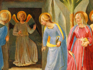Die Frauen vor dem leeren Grab, Fresko des Beato Angelico.