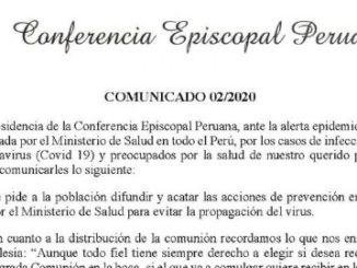 Perus Bischöfe reagieren auf das Coronavirus. Bisher wurden 11 Fälle bekannt.