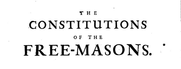 Die Erstausgabe der Konstitutionen der Freimaurerei von 1723, die noch heute Gültigkeit haben.