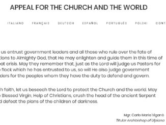 Kardinäle warnen vor „Kräften“, die das Coronavirus mißbrauchen wollen, um nach der Weltherrschaft zu greifen.