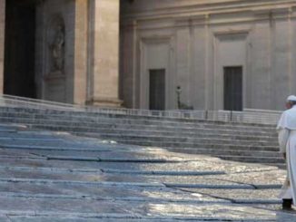 „Das historische Bild eines einsamen und besiegten Papstes in der Leere eines gespenstischen Petersplatzes.“