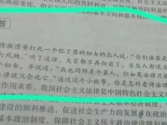In einem chinesischen Schulbuch für Berufsschulen heißt es, Jesus habe die Ehebrecherin gesteinigt.