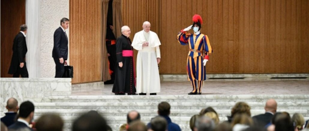 Papst Franziskus bei der heutigen Generalaudienz.