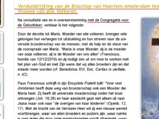 Der Bischof von Haarlem-Amsterdam entzieht den Peerdeman-Erscheiungen die Anerkennung.