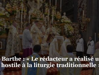 Abbé Claude Barthe analysiert das negative Urteil der Französischen Bischofskonferenz über das Motu proprio Summorum Pontificum.