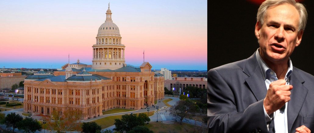 Innerhalb eines Monats erließ der Gouverneur von Texas, Greg Abbott, zwei Gesetze für das Lebensrecht der ungeborenen Kinder. Im Bild das Parlament des Staates Texas und Gouverneur Abbott (rechts)