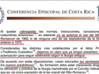 Die Bischofskonferenz von Costa Rica erließ unter Berufung auf das neue Motu proprio Traditionis custodes ein Verbot des überlieferten Ritus