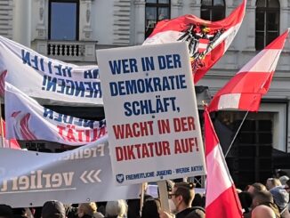 Kundgebung gegen Impfpflicht und Corona-Radikalmaßnahmen am 20. November in Wien.
