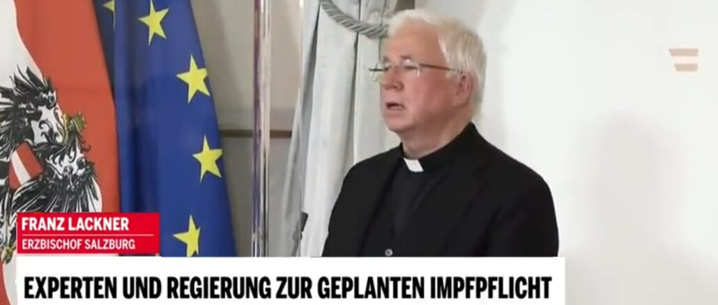 Erzbischof Franz Lackner, der Vorsitzende der Österreichischen Bischofskonferenz, unterstützt die Impfpflicht der Regierung, obwohl die Glaubenskongregation eine solche ausgeschlossen hat.
