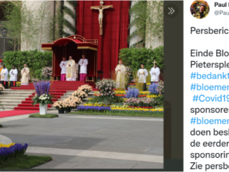 "Blumen für den Papst". Im dritten Jahr hintereinander wird der Petersplatz für Ostern keine Blumenpracht zeigen.