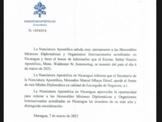 Mit einem Kommuniqué teilte die Nuntiatur die Abwesenheit des Apostolischen Nuntius mit, ohne ein Datum für seine Rückkehr zu nennen.