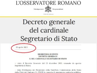 Das neue Corona-Dekret von Kardinalstaatssekretär Parolin für die Mitarbeiter und Dienststellen des Heiligen Stuhls.