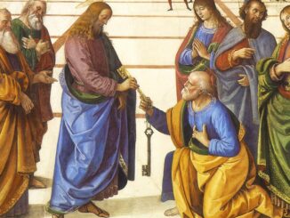 Christus übergibt dem Apostel Petrus die Schlüssel der Kirche und des Himmelreiches