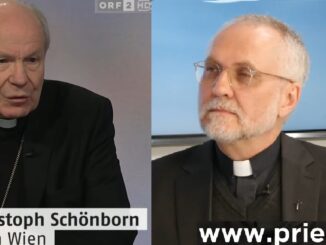 Die Aktion Priester22 löste ein Aufatmen unter den Gläubigen aus. Dem erstickenden Kurs von Kardinal Schönborn (links), die Kirche zu einem Sprachrohr der Regierung und ihrer Hintermänner zu machen, wird widersprochen.