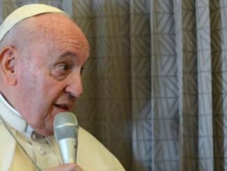 Papst Franziskus auf dem Rückflug von Nur-Sultan (nunmehr wieder Astana) nach Rom. P. Lanzetta warnte: "Gott ist kein Synkretist".
