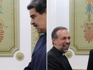 Kurienerzbischof Edgar Peña Parra besuchte am vergangenen Samstag den venezolanischen Despoten Nicolás Maduro in Caracas. Im Bild rechts ist ganz links auch Msgr. Ignazio Ceffalia, derzeitiger Geschäftsträger der Nuntiatur in Caracas, zu sehen.