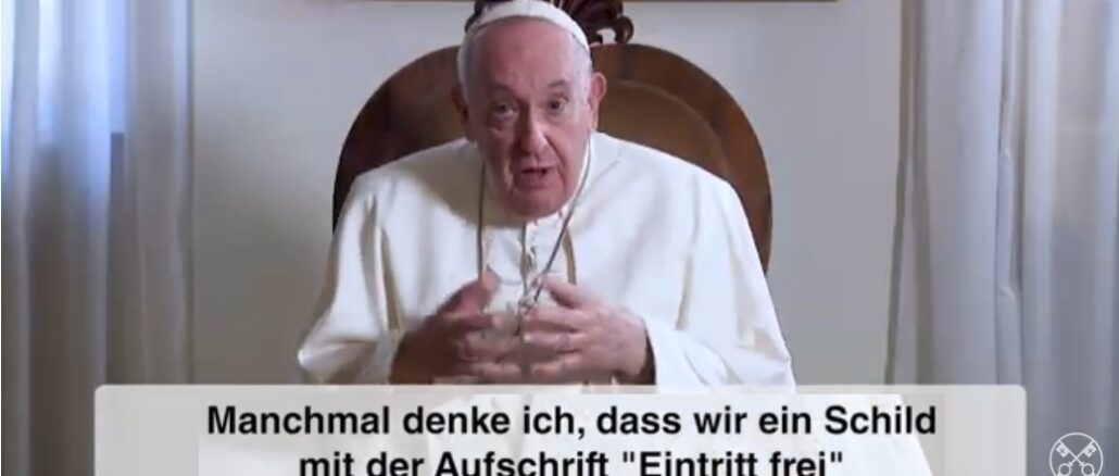 Übt sich Papst Franziskus in seinem neuen "Video vom Papst" in Selbstkritik?