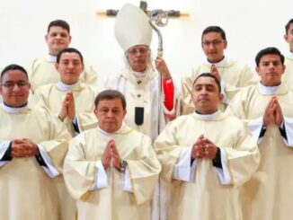 Elf Neupriester des Seminars Redemptoris Mater weihte Kardinal Brenes gestern in der Bischofskirche von Managua.