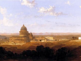 Blick des Malers David Roberts auf den Petersdom (1853)