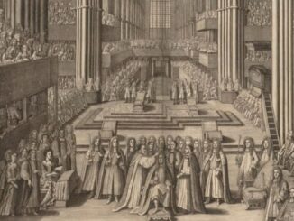 Die anglikanische Krönung des katholischen Königs Jakob II. 1685.