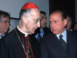 Kardinal Camillo Ruini mit Silvio Berlusconi