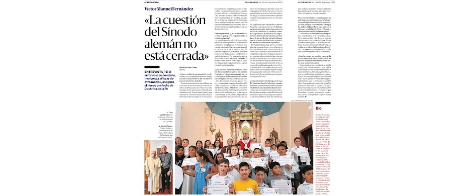 Der künftige Glaubenspräfekt der katholischen Kirche, Kardinal in spe Victor Manuel Fernández, nahm in einem Interview mit einer spanischen Zeitschrift zum deutschen Synodalen Weg Stellung.