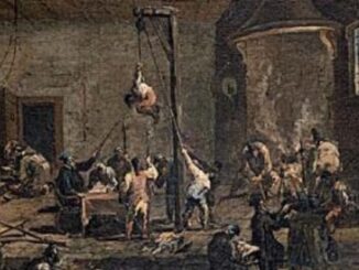 "Szenen der Inquisition" von Alessandro Magnasco (1720). Das Gemälde spiegelt nicht die Wirklichkeit wider, sondern ist ein kirchenfeindliches Propagandakonstrukt der Aufklärung.
