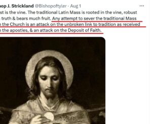 Bischof Strickland verteidigt auf Twitter den überlieferten Ritus.