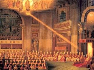 Die Autorität der Kirche: Petrus und die Apostolische Sukzession (im Bild eine Sitzung des Ersten Vatikanischen Konzils)