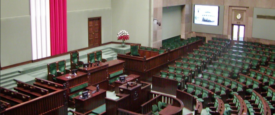 Der Sejm, die erste Kammer des Polnischen Parlaments in Warschau