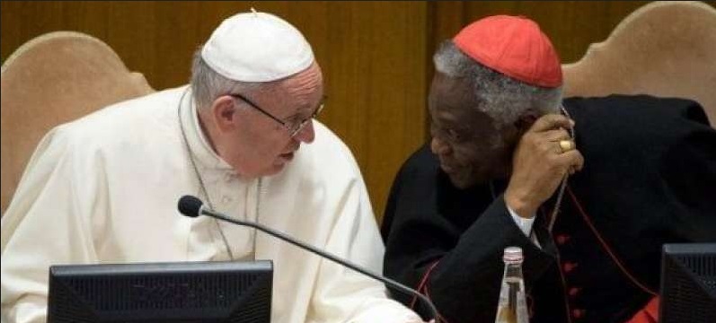 Kardinal Peter Turkson mit Papst Franziskus