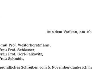 Gestern wurde ein Antwortschreiben von Papst Franziskus an vier ehemalige Delegierte des deutschen Synodalen Wegs veröffentlicht, das vom 10. November stammt.