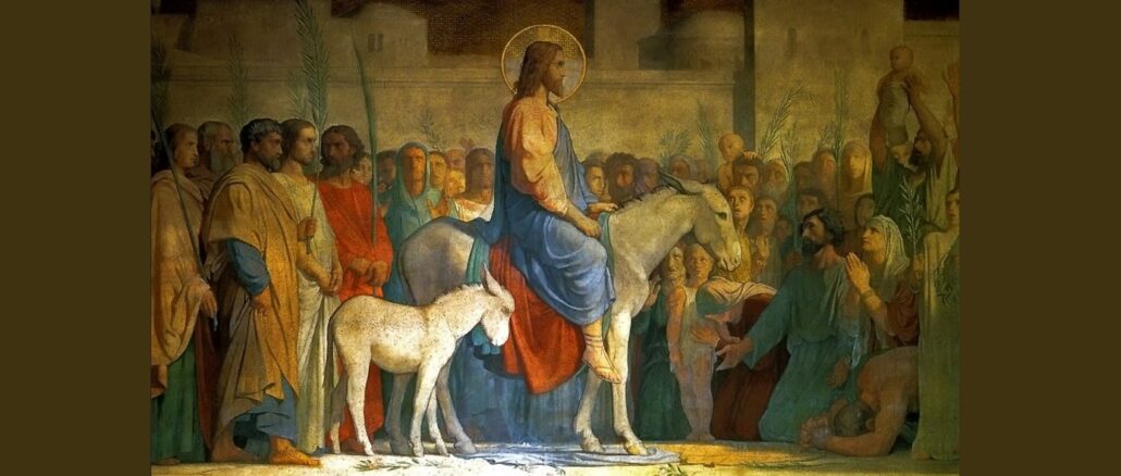 Jesus, der wahre König und Hohepriester, zieht in Jerusalem ein