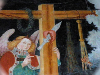 Eine der ältesten bekannten Herz-Jesu-Darstellungen befindet sich in dem Tiroler Bergdorf Mellaun