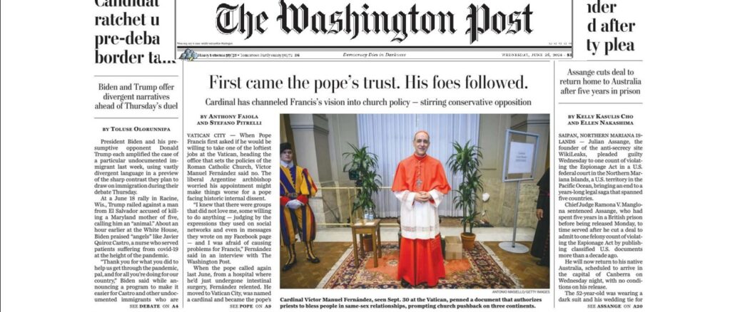 Die Washington Post eilte Kardinal Tucho Fernández mit einem wohlwollenden Porträt zu Hilfe