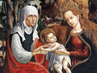 Eine Anna-Selbdritt-Darstellung: die Mutter Anna, die Jungfrau Maria und das Jesuskind