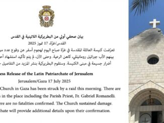 Das Lateinische Patriarchat von Jerusalem meldete heute den Angriff der israelischen Armee gegen die einzige katholische Pfarrei im Gazastreifen.