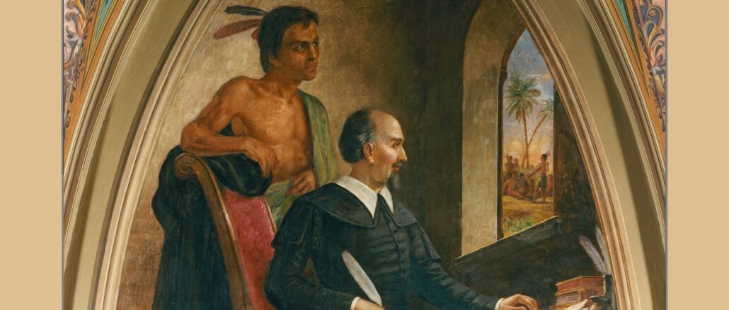Bartolomé de Las Casas auf einem Wandgemälde im Kapitol in Washington Bartolomé de Las Casas auf einem Wandgemälde im Kapitol in Washington