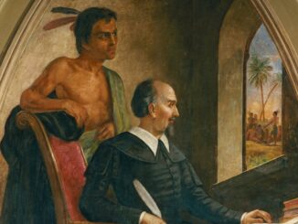 Bartolomé de Las Casas auf einem Wandgemälde im Kapitol in Washington
