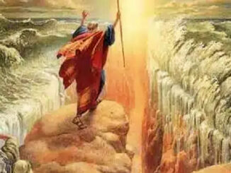 Moses führte das Volk der Israeliten aus Ägypten durch das Rote Meer