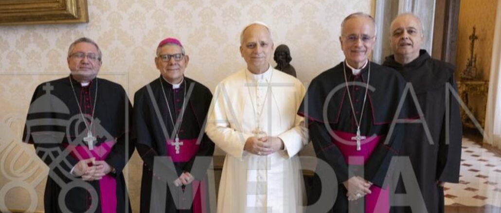 Papst Leo XIV. empfing am vergangenen Samstag ins Exil verbannte nicaraguanische Bischöfe in Audienz Papst Leo XIV. empfing am vergangenen Samstag ins Exil verbannte nicaraguanische Bischöfe in Audienz