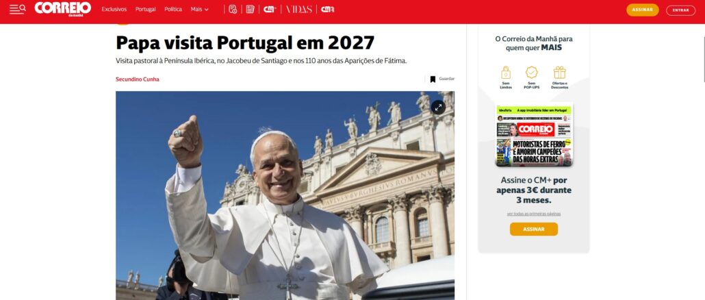 Papst Leo XIV. wird Fatima und Santiago de Compostela besuchen