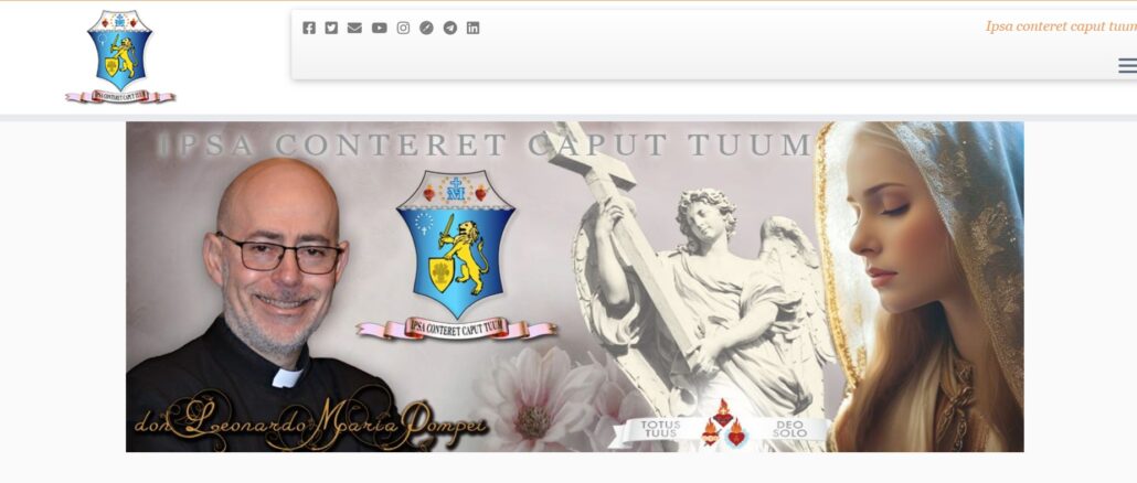 Don Leonardo Maria Pompei, einer der im Internet aktivsten italienischen Priester und Vertreter der Tradition, wurde a divinis suspendiert Don Leonardo Maria Pompei, einer der im Internet aktivsten italienischen Priester und Vertreter der Tradition, wurde a divinis suspendiert