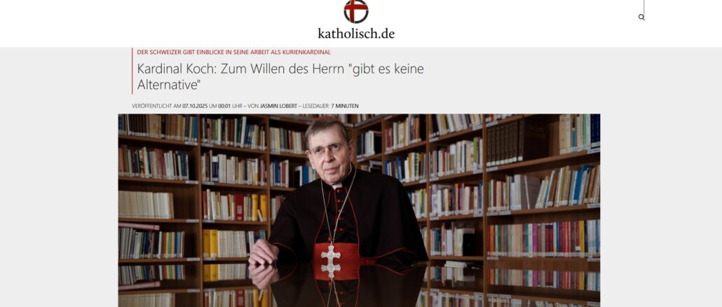 Kardinal Koch bestätigt, daß orthodoxe Ostkirchen Fiducia supplicans für eine unüberwindliche Hürde halten. Entweder oder.