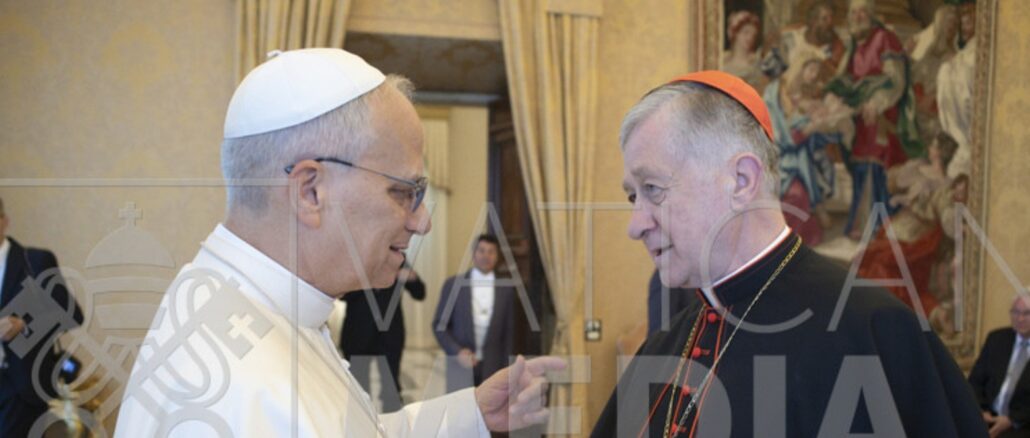 Papst Leo XIV. mit Kardinal Blase Cupich (Chicago) Papst Leo XIV. mit Kardinal Blase Cupich (Chicago)