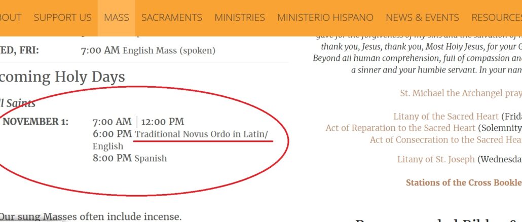 Traditionelle lateinische Messe im Novus Ordo in Tennessee Traditionelle lateinische Messe im Novus Ordo in Tennessee