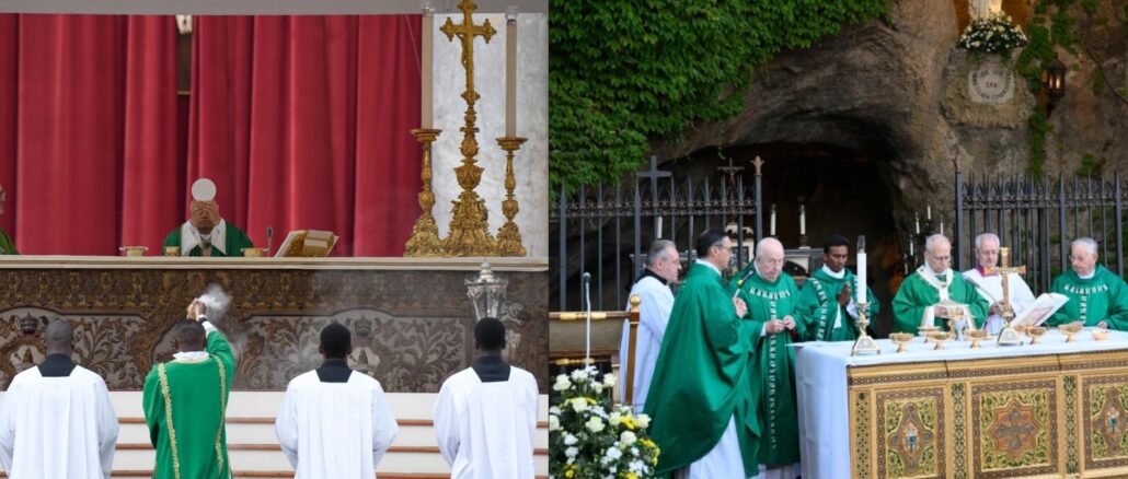 Gleich zwei Messen zelebrierte Papst Leo XIV. am gestrigen Sonntag, was als Seltenheit bezeichnet werden muß.